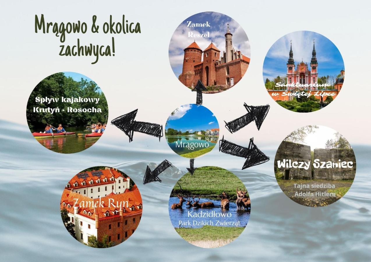 Mragowo Dwupoziomowy Apartament Indygo 85M2 Z Widokiem Na Jezioro Exteriör bild